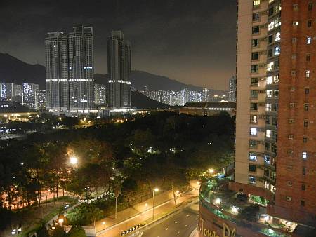 Shatin, Hong Kong skyline at night